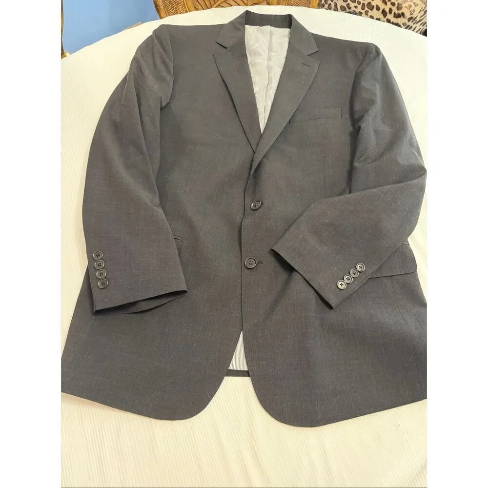 Brooks Brothers Explorer Regent Fit 2 Button Charcoal Grey Suit Size 44L